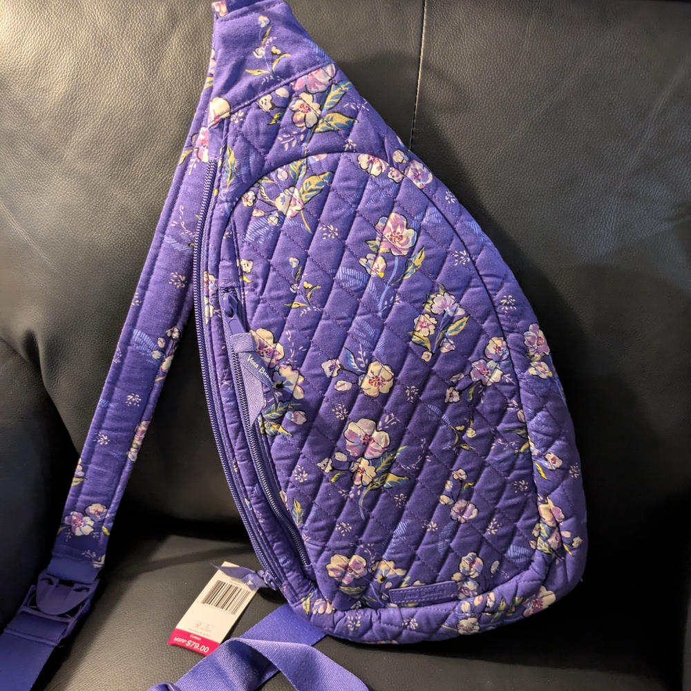 Vera Bradley Purple Sling Backpack NWT